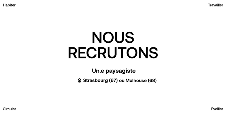 drlw - Nous recrutons . Un paysagiste H/F